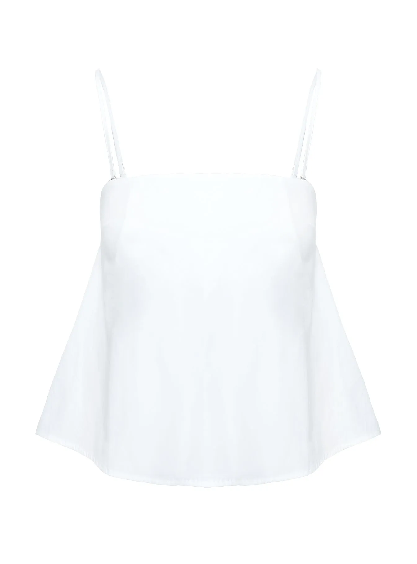 Trapeze Strapless Top White