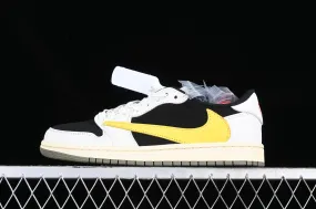 Travis Scott x Air Jordan 1 Low OG Black White Yellow Red DM7866-982