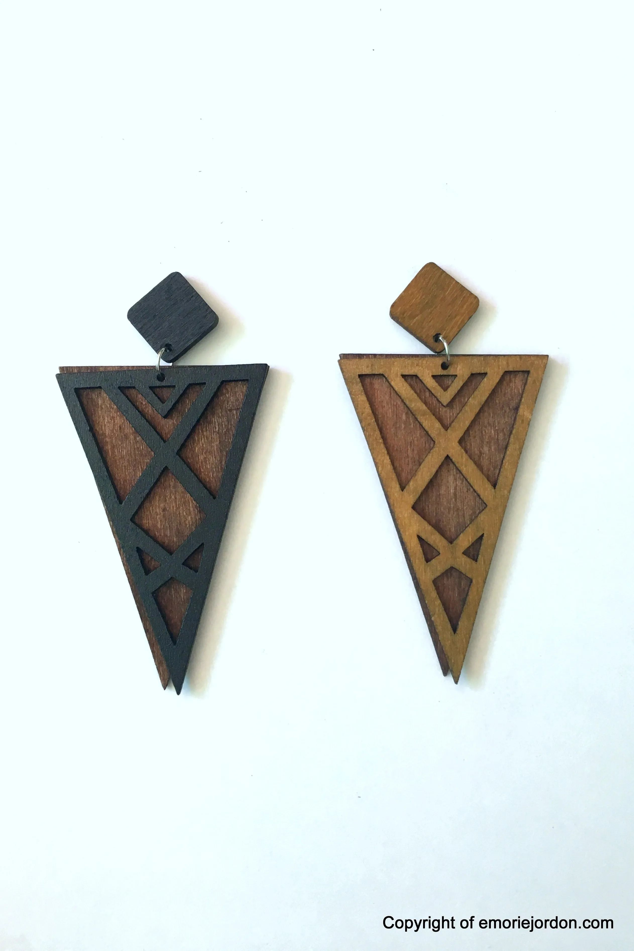 Triangle 2 Layer Earrings