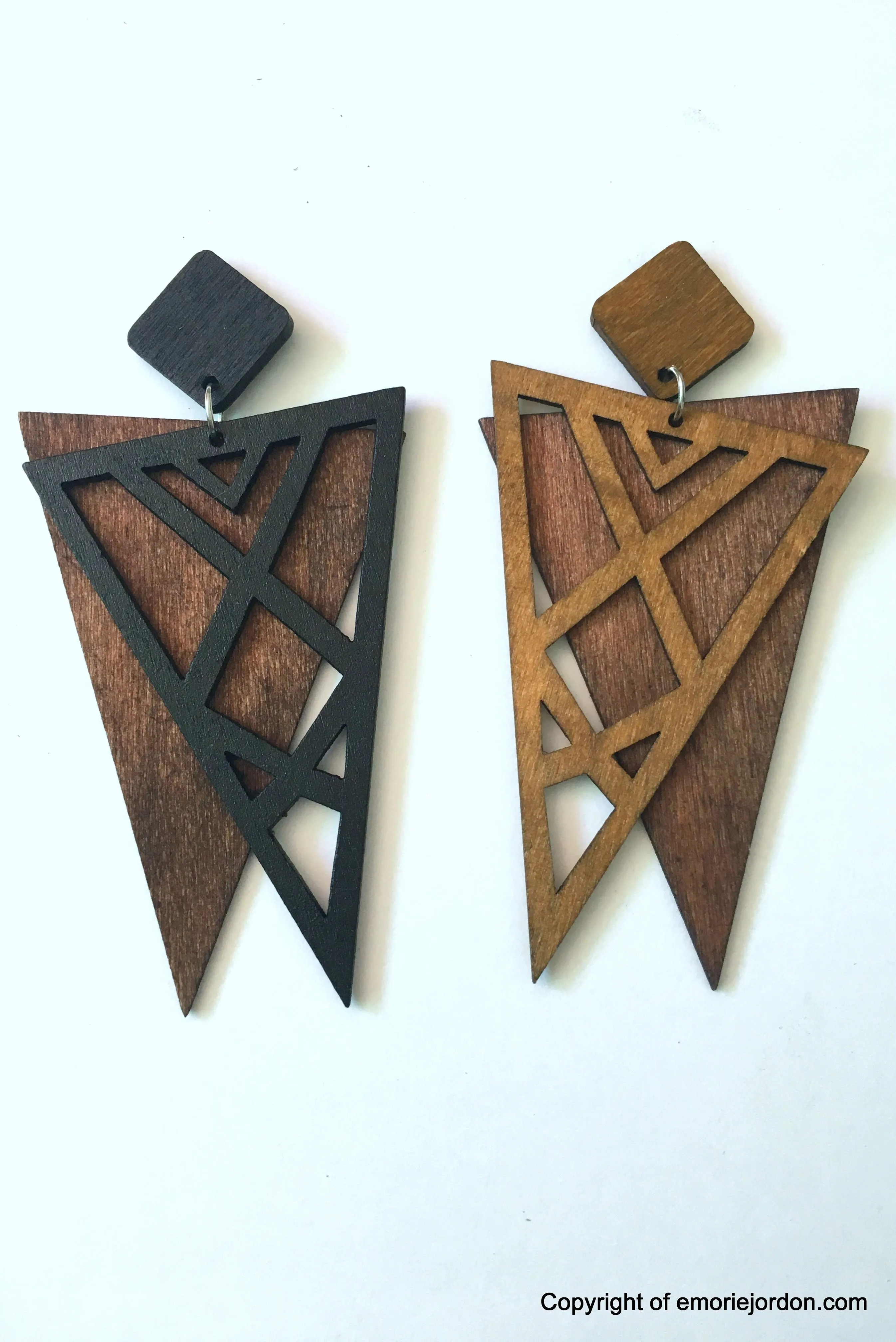 Triangle 2 Layer Earrings