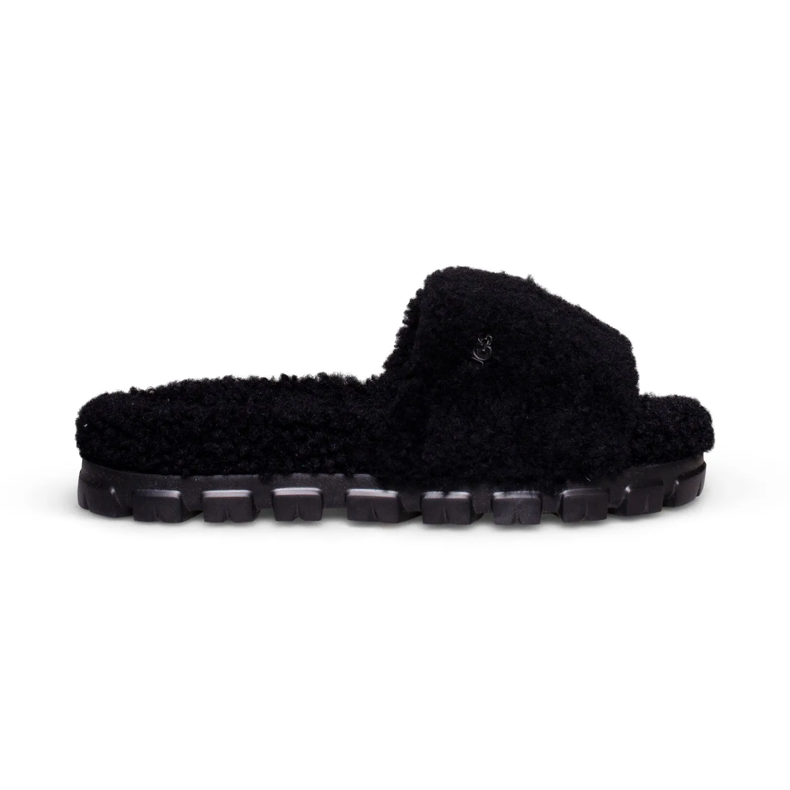 UGG Cozetta Black Curly Slippers for Women