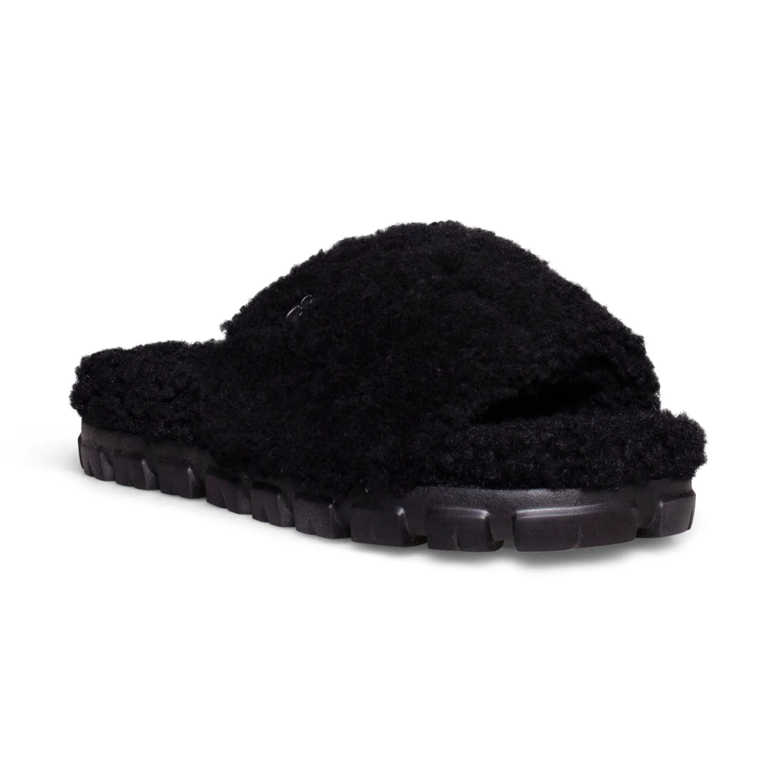 UGG Cozetta Black Curly Slippers for Women