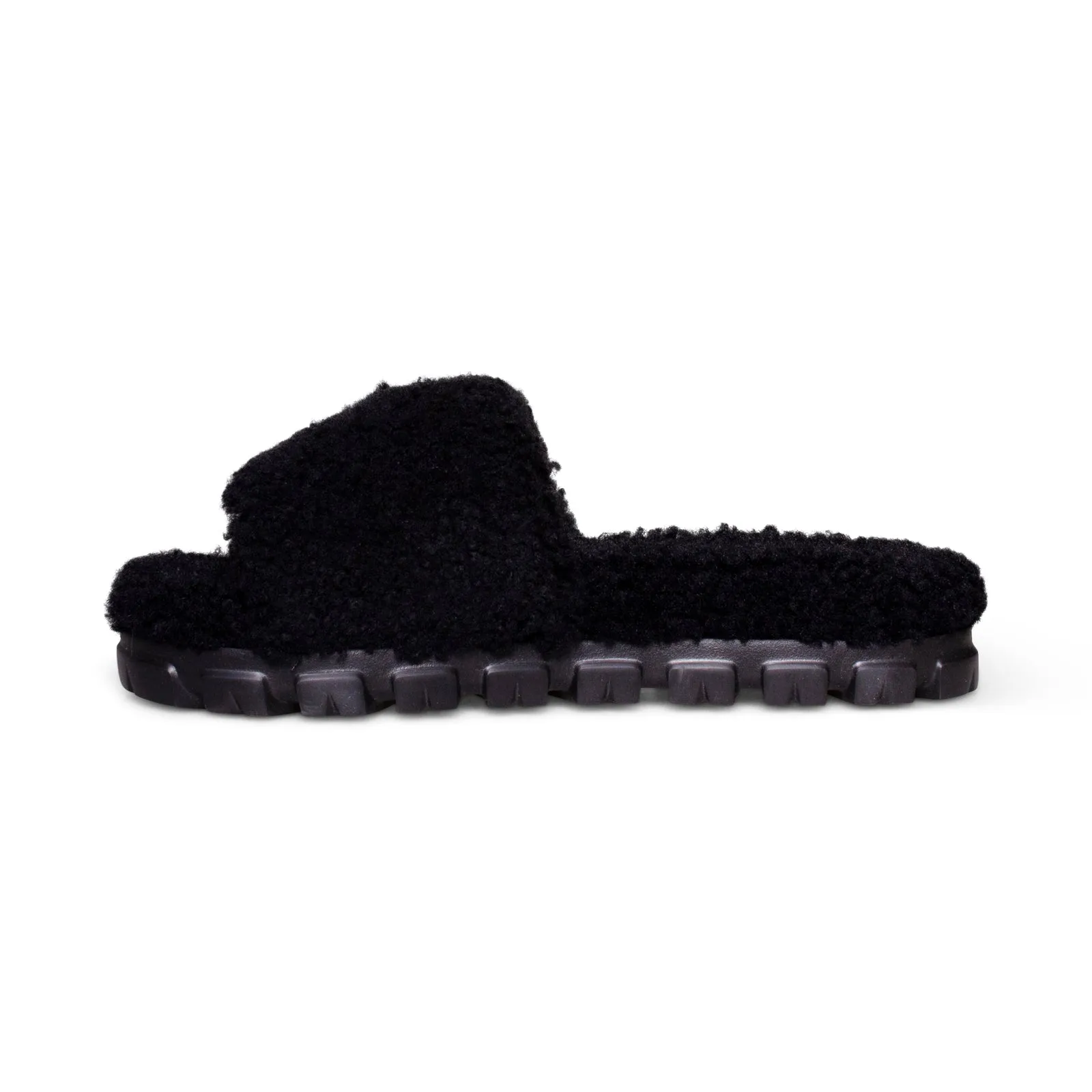 UGG Cozetta Black Curly Slippers for Women