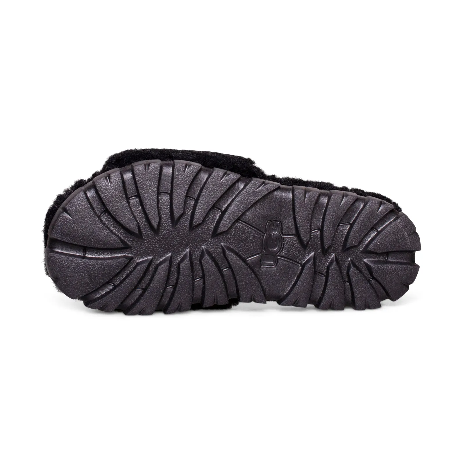 UGG Cozetta Black Curly Slippers for Women