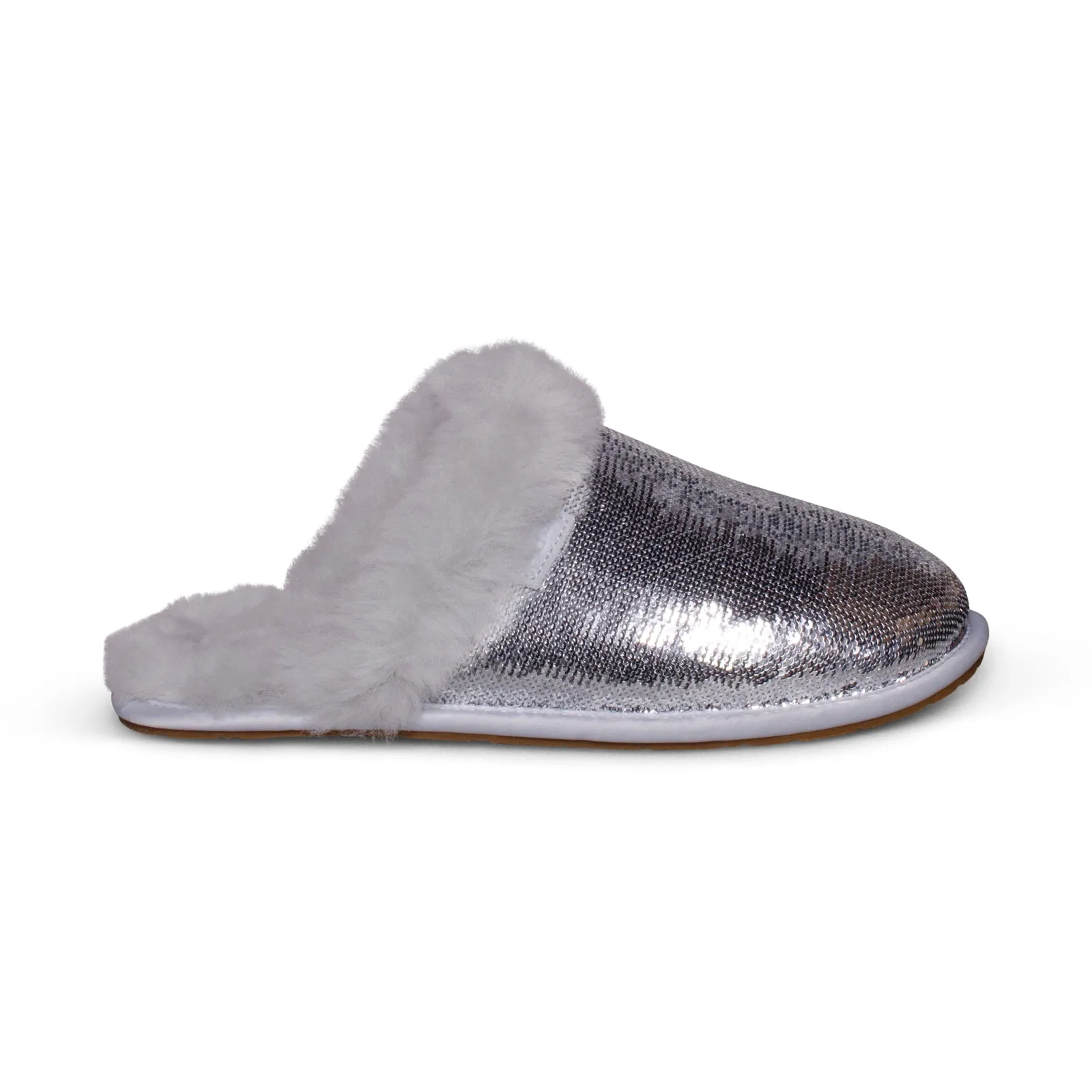 UGG Silver Women's Slippers, Scuffette II Mirror Ball