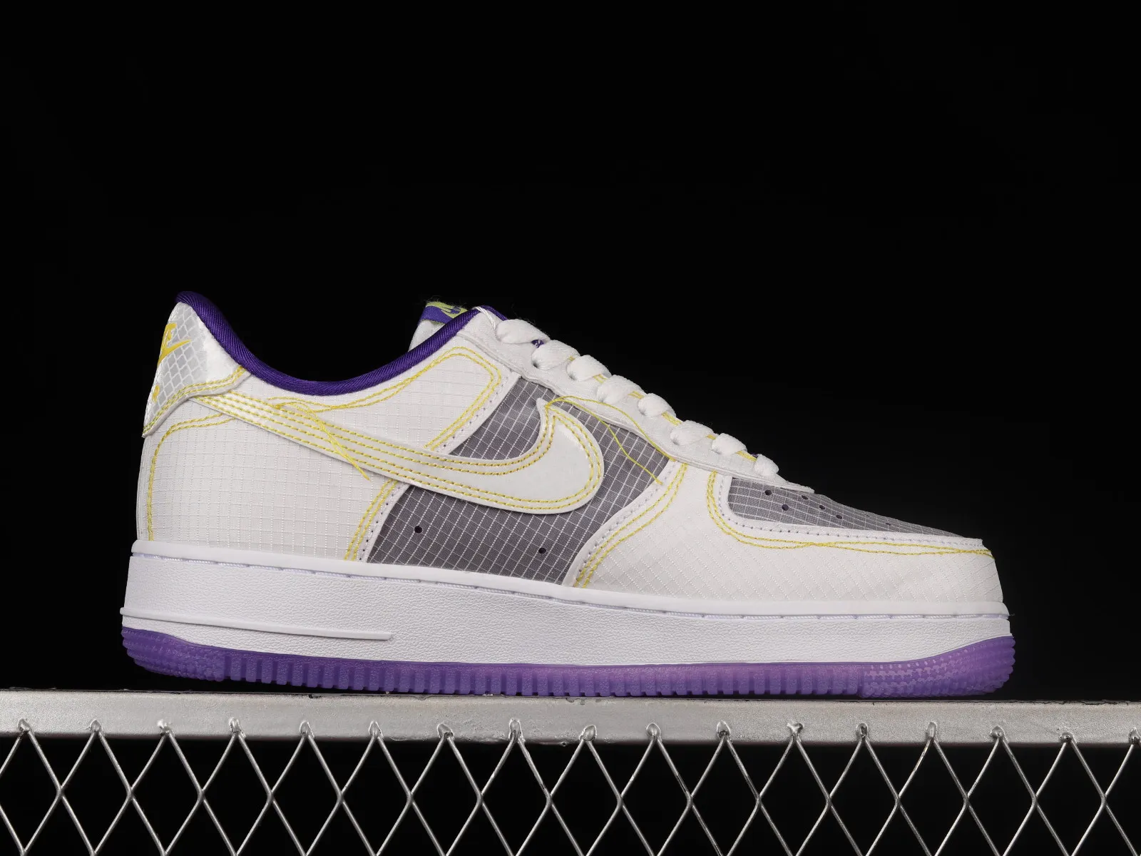 Union x Nike Air Force 1 Low White Court Purple Opti Yellow CJ9649-500