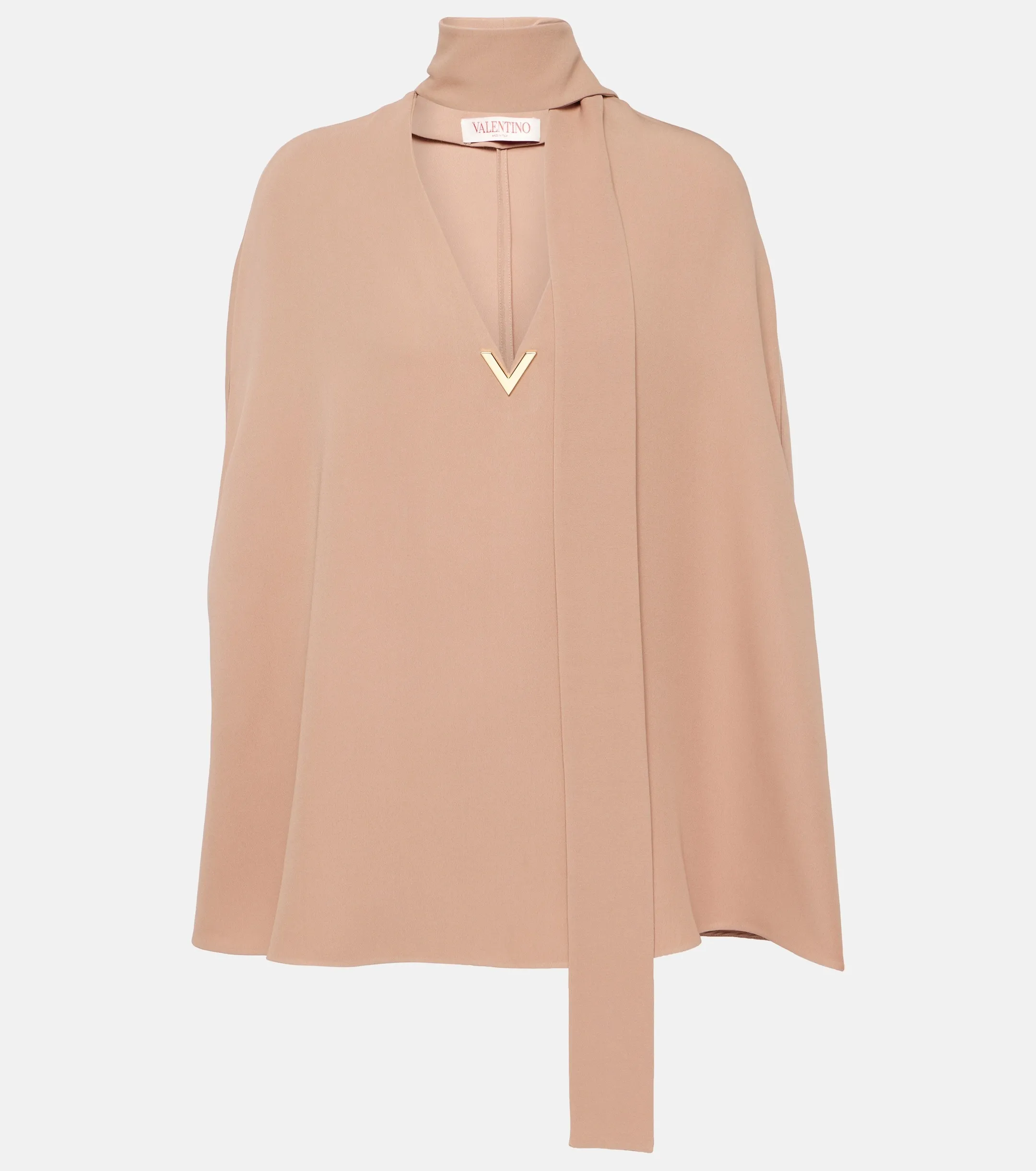 VALENTINO  |Casual Style Silk Street Style Long Sleeves Plain