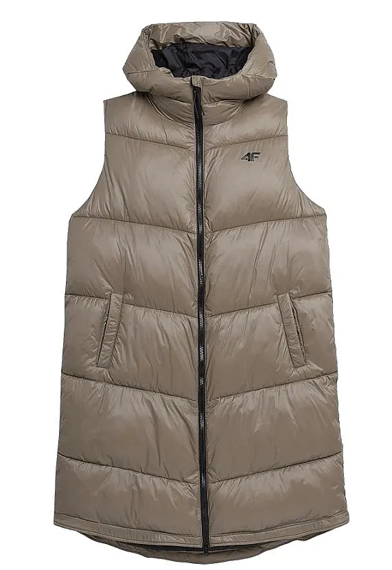 vest 4F 4FAW23TVESF074 - 82S/Light Brown - women´s