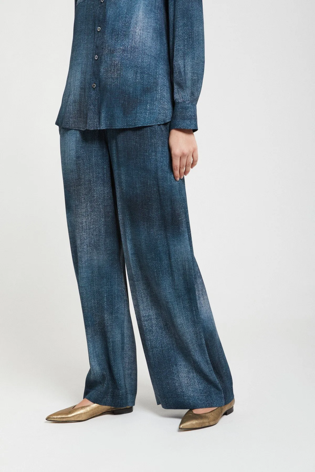 Viscose palazzo trousers