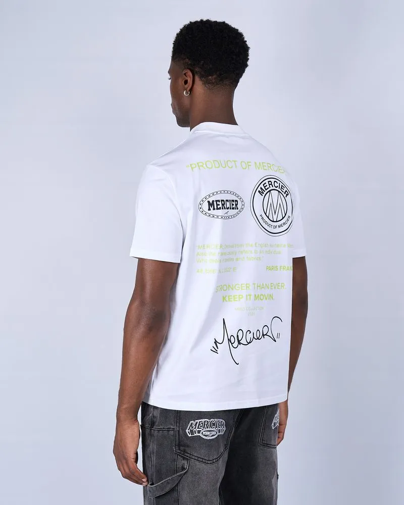 White Green Caruso Relaxed Tshirt