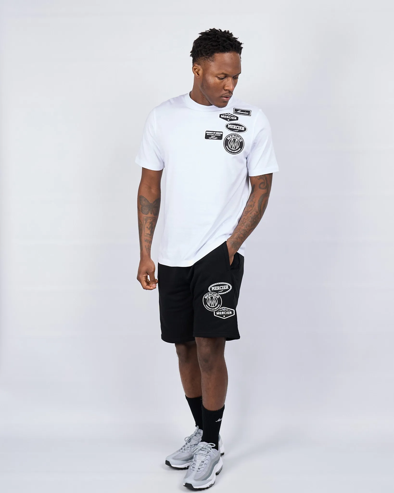 White Mono Badge Mercier Tshirt