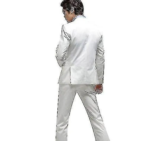 White Wedding Dress Men's One Button Suit