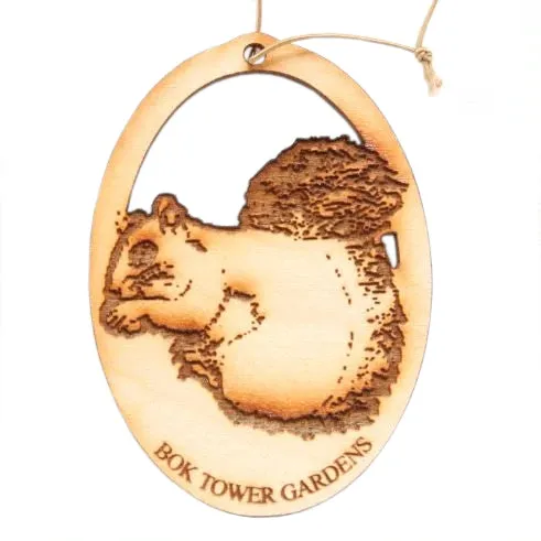 Wood Ornament Squirrel