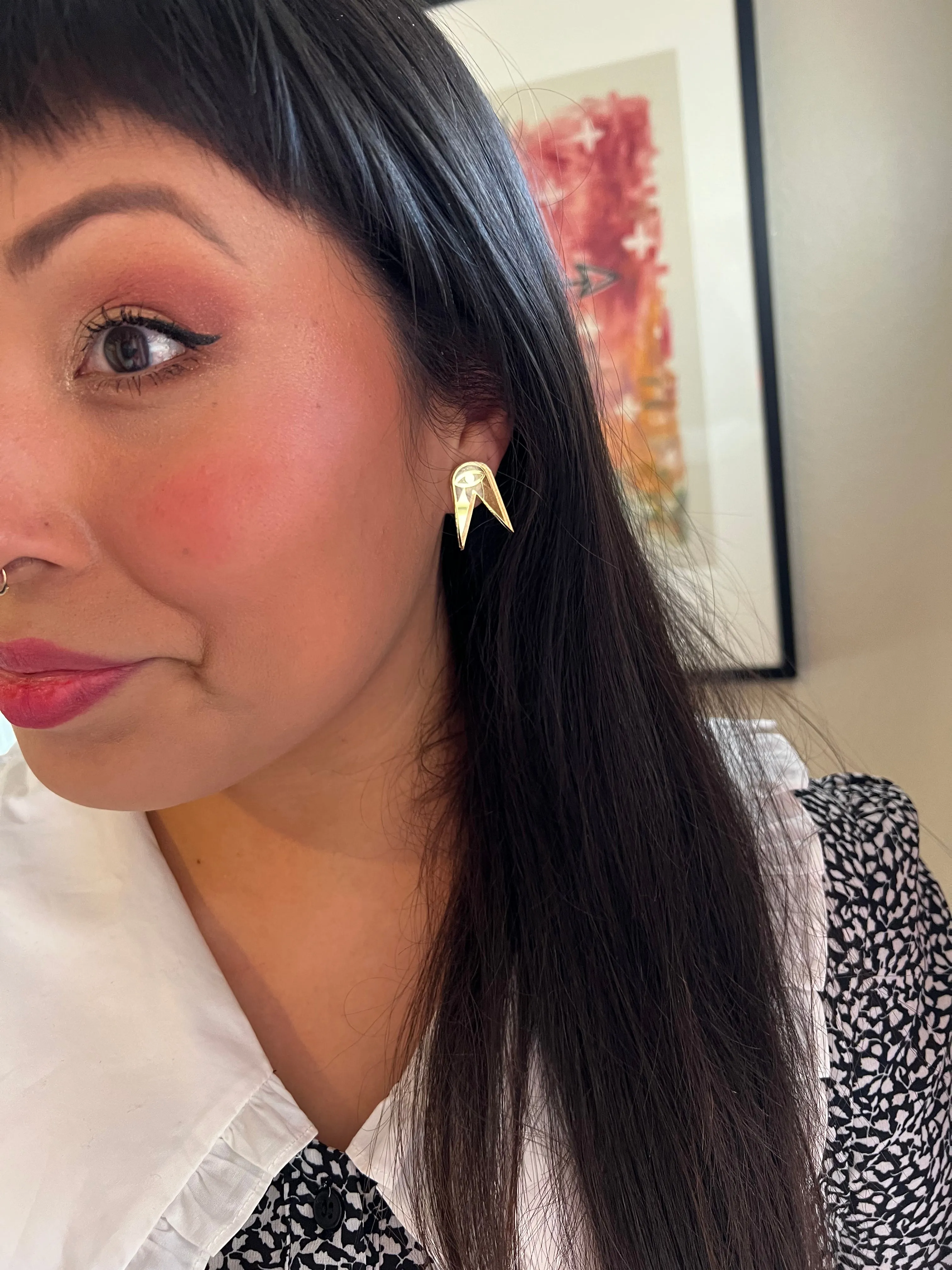 Woodpecker Studs in Gold