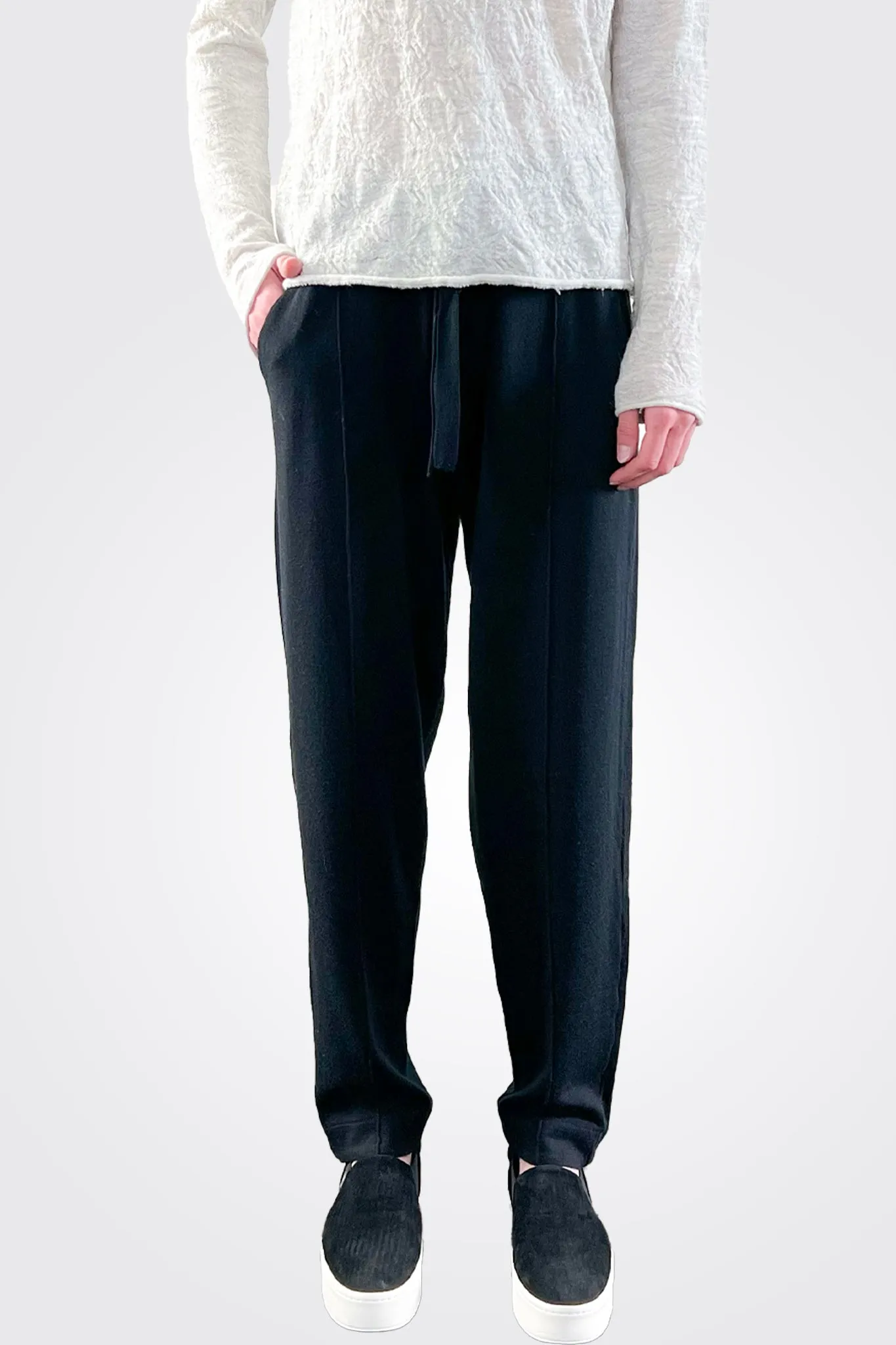 Wool Trousers - Black