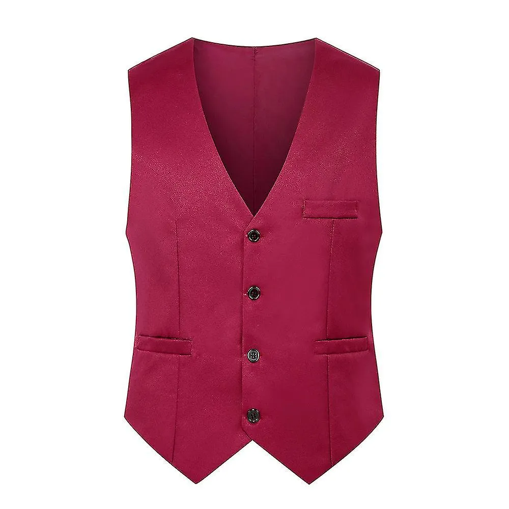 Yougangmens Business Single Breasted Formal Wedding Waistcoat Tuxedo Suit Vest