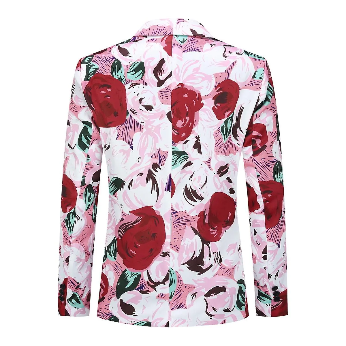 YOUTHUP Mens Floral Blazer 1 Button Slim Fit Fashion Blazer for Date Wedding Party Anniversary