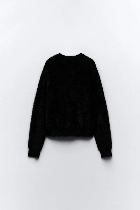 ZARA  |Casual Style Blended Fabrics Long Sleeves Plain Party Style