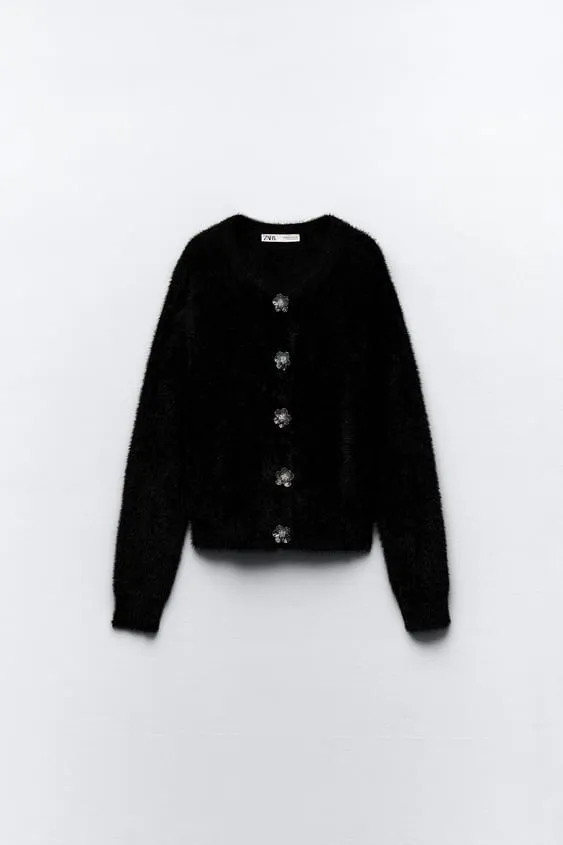 ZARA  |Casual Style Blended Fabrics Long Sleeves Plain Party Style