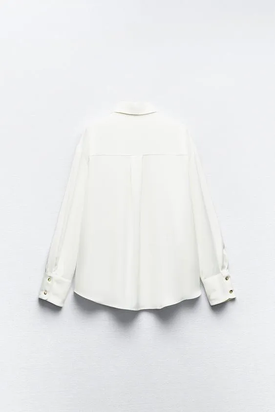 ZARA  |Casual Style Long Sleeves Party Style Office Style