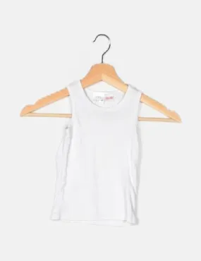 Zara Top blanco básico