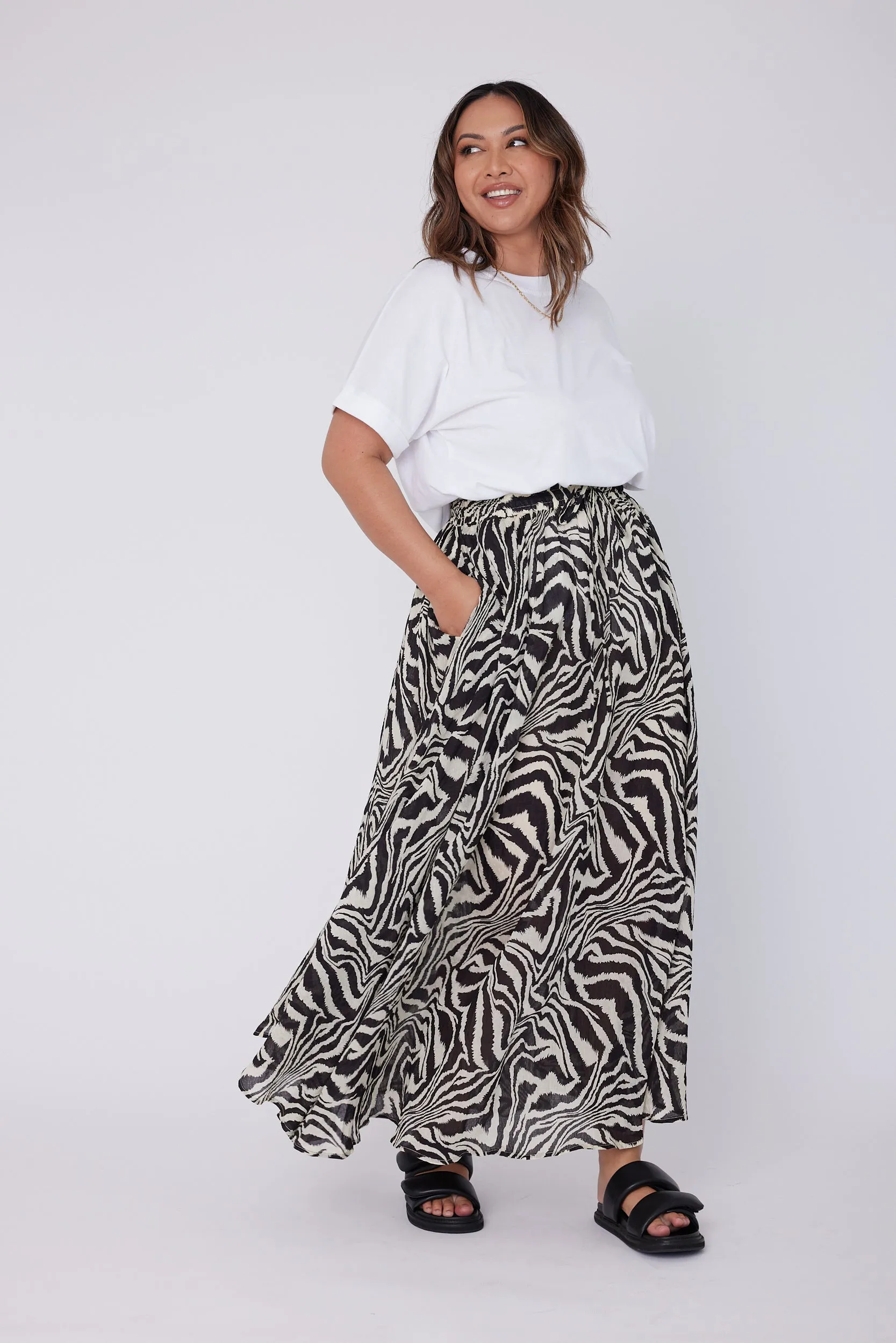 Zebra Print Skirt by Antonio