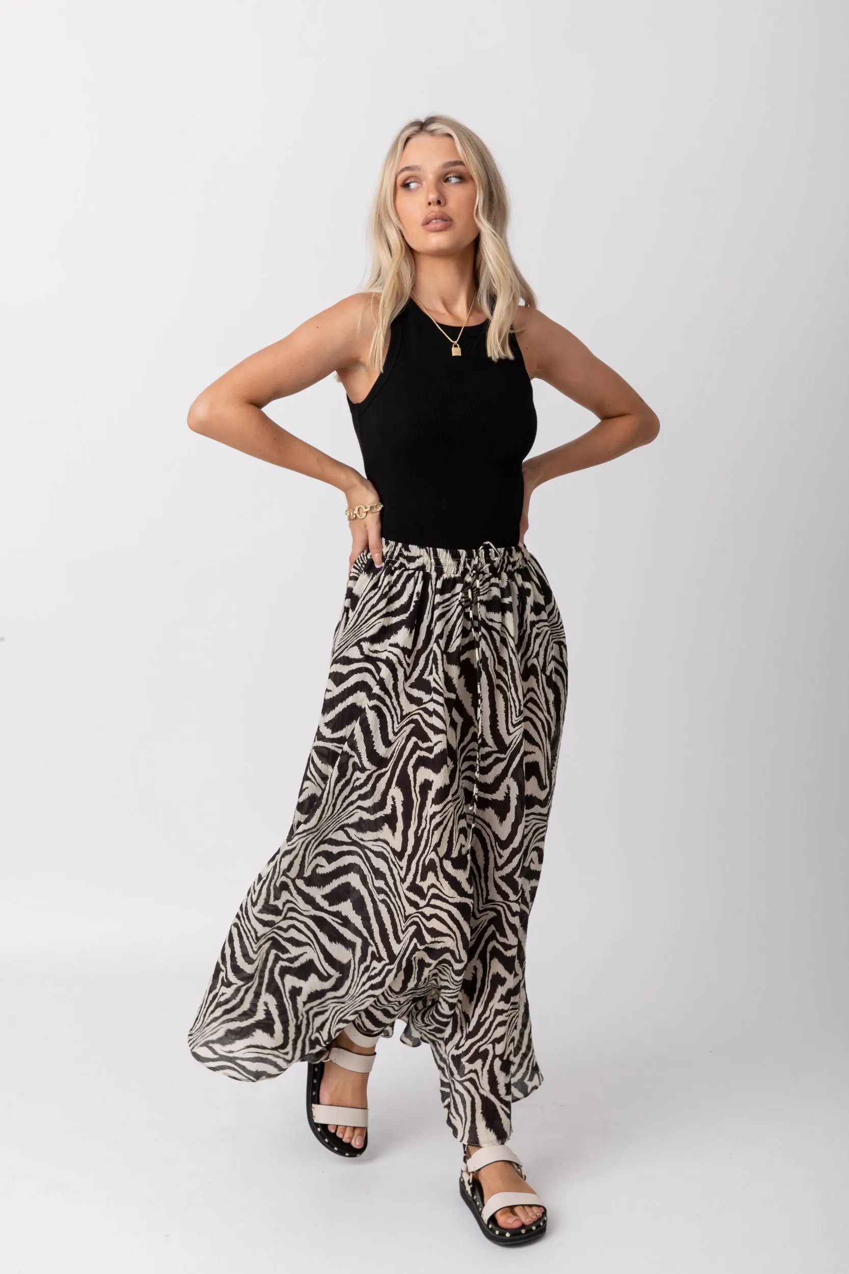 Zebra Print Skirt by Antonio