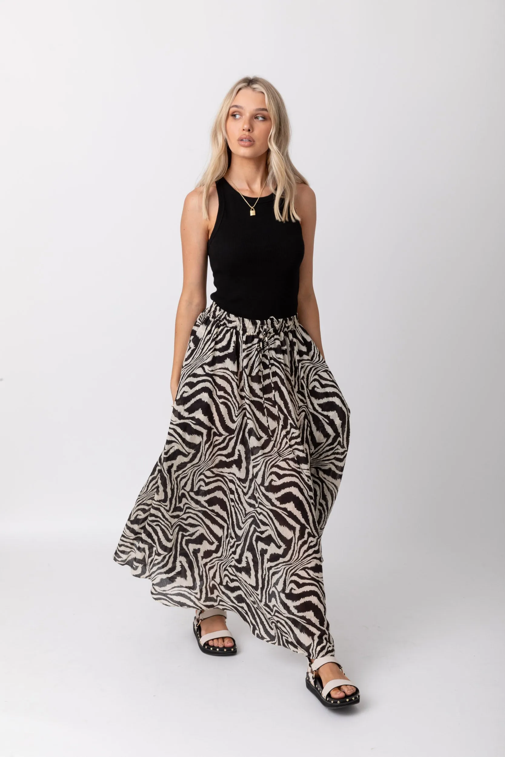 Zebra Print Skirt by Antonio