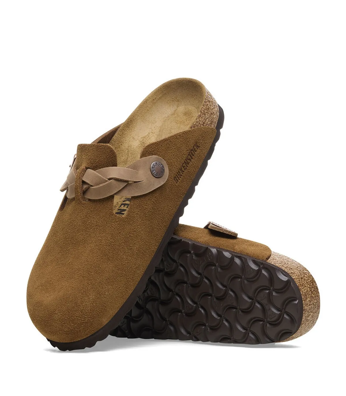 ZUECO BIRKENSTOCK BOSTON LEVE BRAIDED CUERO